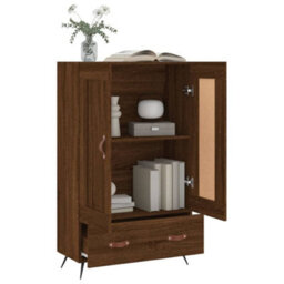 Berkfield Highboard Brown Oak 69.5X31X115 Cm Engineered Wood - thumbnail 4