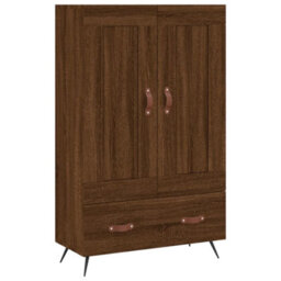 Berkfield Highboard Brown Oak 69.5X31X115 Cm Engineered Wood - thumbnail 2