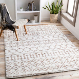 Livabliss Aliyah Shaggy-Global Tan Cream Plush Soft Pile Living Bedroom Rug 160 X 220 Cm Easy Care, Non Shedding - thumbnail 2