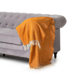 Luxury Living 100% Acrylic Throw - 150Cm X 125Cm - Cinnamon