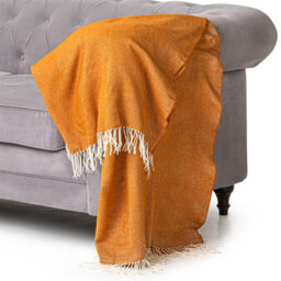 Luxury Living 100% Acrylic Throw - 150Cm X 125Cm - Cinnamon - thumbnail 2
