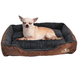 Actiaspet Faux Fur Pet Bed Brown/grey Small - thumbnail 2