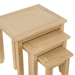 The Furniture Market Cheshire Whitewash Oak Nest Of 3 Tables - thumbnail 8