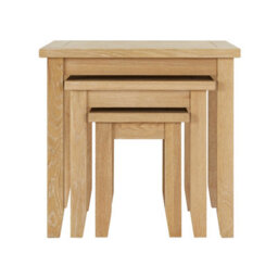 The Furniture Market Cheshire Whitewash Oak Nest Of 3 Tables - thumbnail 5