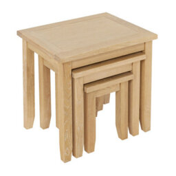 The Furniture Market Cheshire Whitewash Oak Nest Of 3 Tables - thumbnail 7