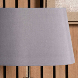 Pacific Lifestyle 45Cm Steel Grey Oval Polysilk Tapered Shade - thumbnail 2