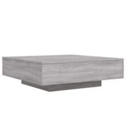 Berkfield Coffee Table With Led Lights Grey Sonoma 100X100X31 Cm - thumbnail 3