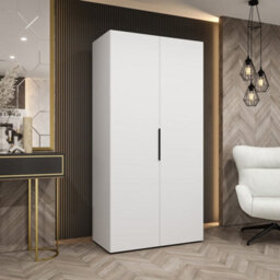 Arte White Marbella I Hinged Door Wardrobe 100Cm - Fresh Modern Wardrobe With Sleek Storage - thumbnail 1
