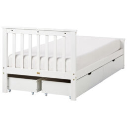 Beliani Bed With 4 Drawers Pine Wood Olendon 90 X 200 Cm (Eu Single) White - thumbnail 8