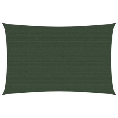 Berkfield Sunshade Sail 160 G/m2 Dark Green 2X4.5 M Hdpe - image 1