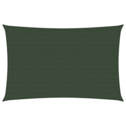 Berkfield Sunshade Sail 160 G/m2 Dark Green 2X4.5 M Hdpe - thumbnail 1