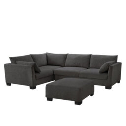 Home Detail Renns Corner Sofa, Left-Hand Facing With Footstool, Dark Grey Linen - thumbnail 2