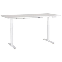 Beliani Electric Adjustable Standing Desk Destinas 180 Cm 80 Cm White - thumbnail 1
