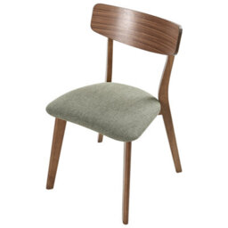 Wyld And Coco Heritage Retro Dining Chairs - Pair, Dark Brown Rubberwood Frame, Padded Green Fabric Seats - thumbnail 6