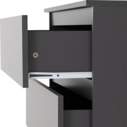 Seconique Malvern 2 Door Wardrobe Bedroom Set Grey With Chest And X2 Bedsides - thumbnail 7