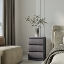 Seconique Malvern 2 Door Wardrobe Bedroom Set Grey With Chest And X2 Bedsides - thumbnail 5