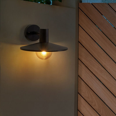 Beliani Outdoor Wall Light Matte Black - Waterproof Aluminium Sconce For Patio And Garden, Warm White - image 1
