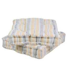 Dibor Set Of 2 Giant Oxford Blue Striped Indoor Dining Chair Seat Pad Cushions - thumbnail 1