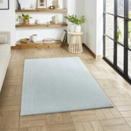 Bay Light Blue Modern Plain Shaggy Washable Rug By Think Rugs-160Cm X 230Cm - thumbnail 1