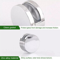 Sisi UK Mirror Clips 4 Pack Zinc Alloy Nickel Glass Clamps For 3 To 6mm Frameless Mirrors, Diy Wall Mounting Bathroom Mirror Fixing Kit - thumbnail 9
