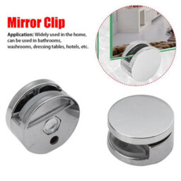 Sisi UK Mirror Clips 4 Pack Zinc Alloy Nickel Glass Clamps For 3 To 6mm Frameless Mirrors, Diy Wall Mounting Bathroom Mirror Fixing Kit - thumbnail 6