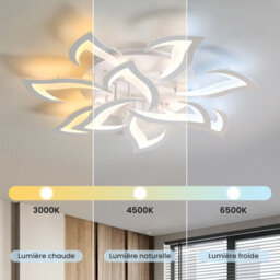 Pheashine Dimmable Petal Led Ceiling Light,70W Dia 82Cm White Acrylic With Remote Control For Living Room, Bedroom Or Kitchen - thumbnail 3