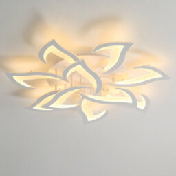 Pheashine Dimmable Petal Led Ceiling Light,70W Dia 82Cm White Acrylic With Remote Control For Living Room, Bedroom Or Kitchen - thumbnail 2