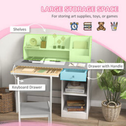Zonekiz Kids Desk And Chair Set With Storage, For Ages 5-8 Years - thumbnail 4