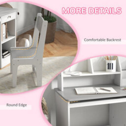 Zonekiz Kids Desk And Chair Set With Storage, For Ages 5-8 Years - thumbnail 7