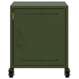 Berkfield Bedside Cabinets 2 Pcs Olive Green 36X39X43.5 Cm Steel - thumbnail 6