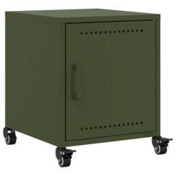 Berkfield Bedside Cabinets 2 Pcs Olive Green 36X39X43.5 Cm Steel - thumbnail 5