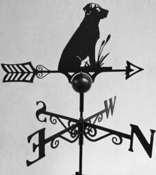 Poppy Forge Labrador Weathervane - Steel - W65 X H88 Cm - Powder Coated Black