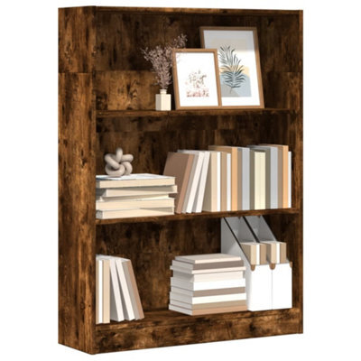 Berkfield Bookcase Smoked Oak 80X24X109 Cm Engineered Wood - image 1