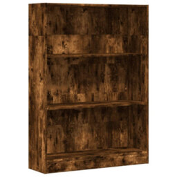 Berkfield Bookcase Smoked Oak 80X24X109 Cm Engineered Wood - thumbnail 2