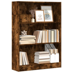 Berkfield Bookcase Smoked Oak 80X24X109 Cm Engineered Wood - thumbnail 1
