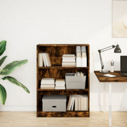 Berkfield Bookcase Smoked Oak 80X24X109 Cm Engineered Wood - thumbnail 3
