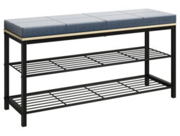 Vcm Metal Wood Seat Shoe Rack Taliro - thumbnail 2