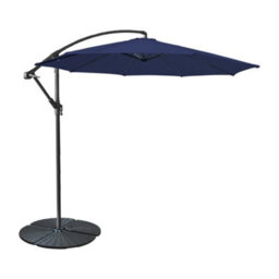 Sundaze Blue 3M Garden Banana Parasol Cantilever Umbrella Sun Shade Patio Hanging With Base Weights - thumbnail 2