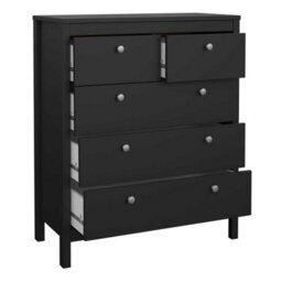 Wyld Haus Gossmere Matt Black 5-Drawer Chest Of Drawers - thumbnail 6