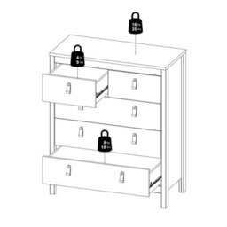 Wyld Haus Gossmere Matt Black 5-Drawer Chest Of Drawers - thumbnail 8