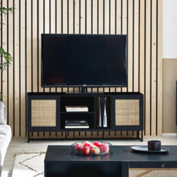 Oakham Premium Portree Tv Unit In Black - thumbnail 3