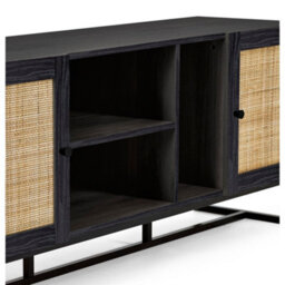 Oakham Premium Portree Tv Unit In Black - thumbnail 4