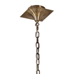 Luminosa Lighting Luminosa Akira Pendant 3 Light E14, Antique Brass With Cream Shades - thumbnail 3
