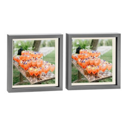 "Nicola Spring 10 X 10"" Photo Frames - Grey/ivory Mount - 3D Picture Frame Box Portrait Display Case (8 X 8"" Mount) Set Of 2" - thumbnail 1