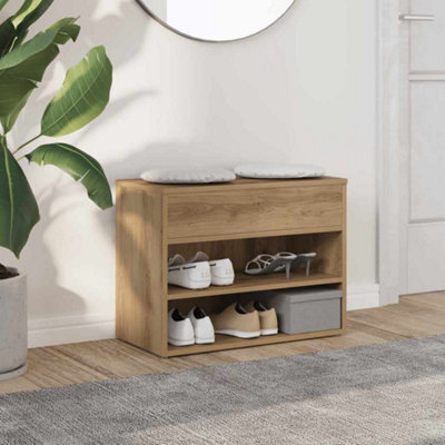 Vidaxl Shoe Bench Artisan Oak 60X30X45 Cm Engineered Wood - image 1