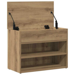 Vidaxl Shoe Bench Artisan Oak 60X30X45 Cm Engineered Wood - thumbnail 4
