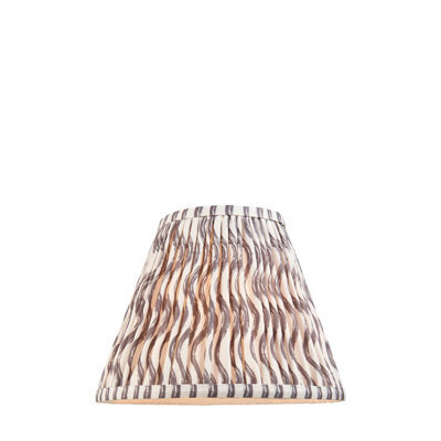 Loops Stylish 25Cm Pearl Grey Tapered Cylinder Lamp Shade - Handcrafted Pleated Design - image 1