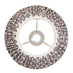 Loops Stylish 25Cm Pearl Grey Tapered Cylinder Lamp Shade - Handcrafted Pleated Design - thumbnail 4