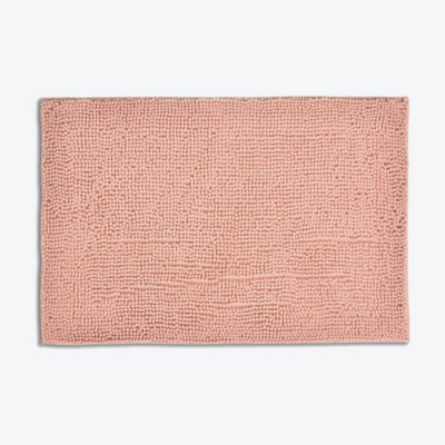 Allure Bath Fashions Chenille Bobble Bath Mat Non Slip 60 X 90Cm - Blush Pink - image 1