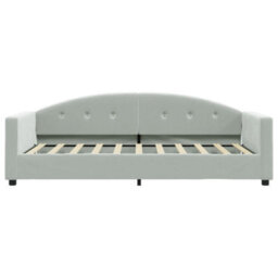 Berkfield Day Bed Light Grey 90X190 Cm Velvet - thumbnail 3